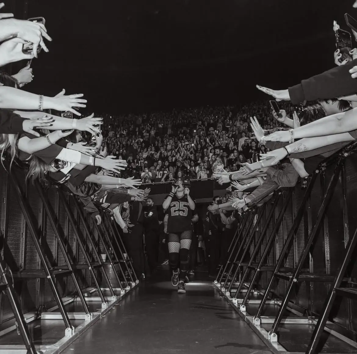 Künstler auf dem Stagewalk mit Mojo Barriers